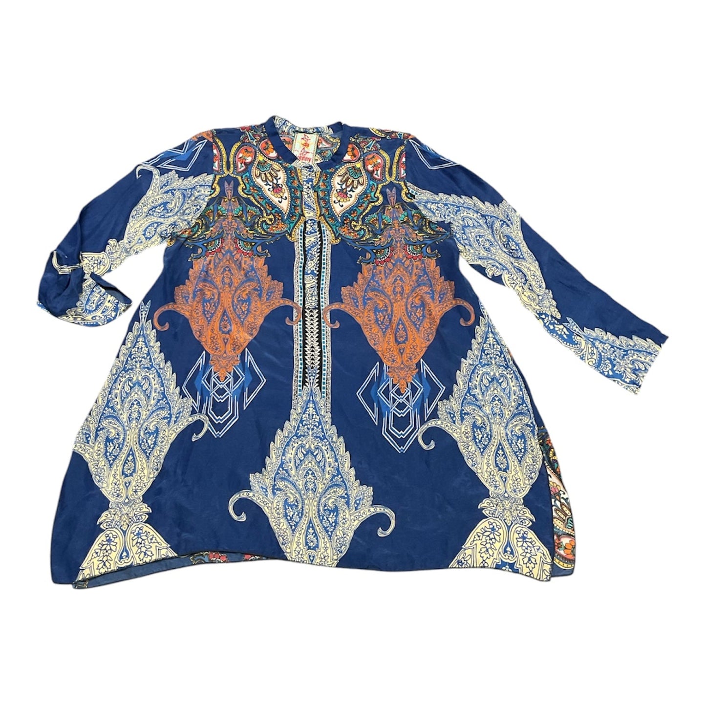 Tunic Ls By Johnny Was In Blue, Size:M