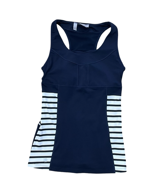 Athletic Tank Top By Athleta In Blue & White, Size:Xs