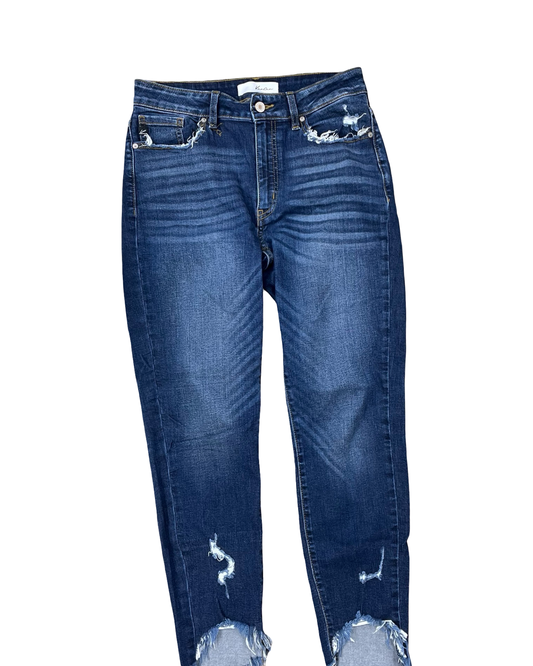 Jeans Skinny By Kancan In Blue Denim, Size:6