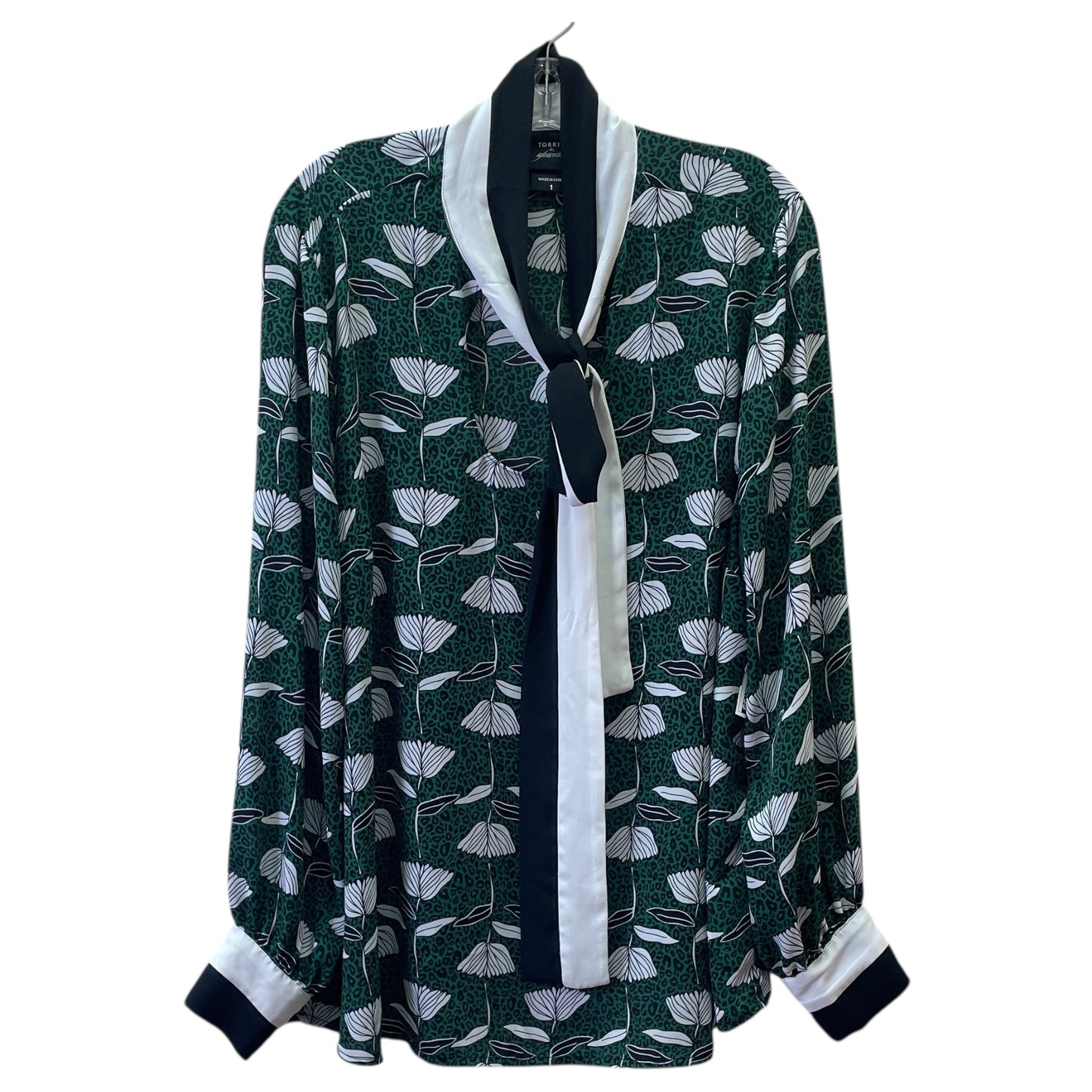 Top Ls By Torrid In Green & White, Size:1X