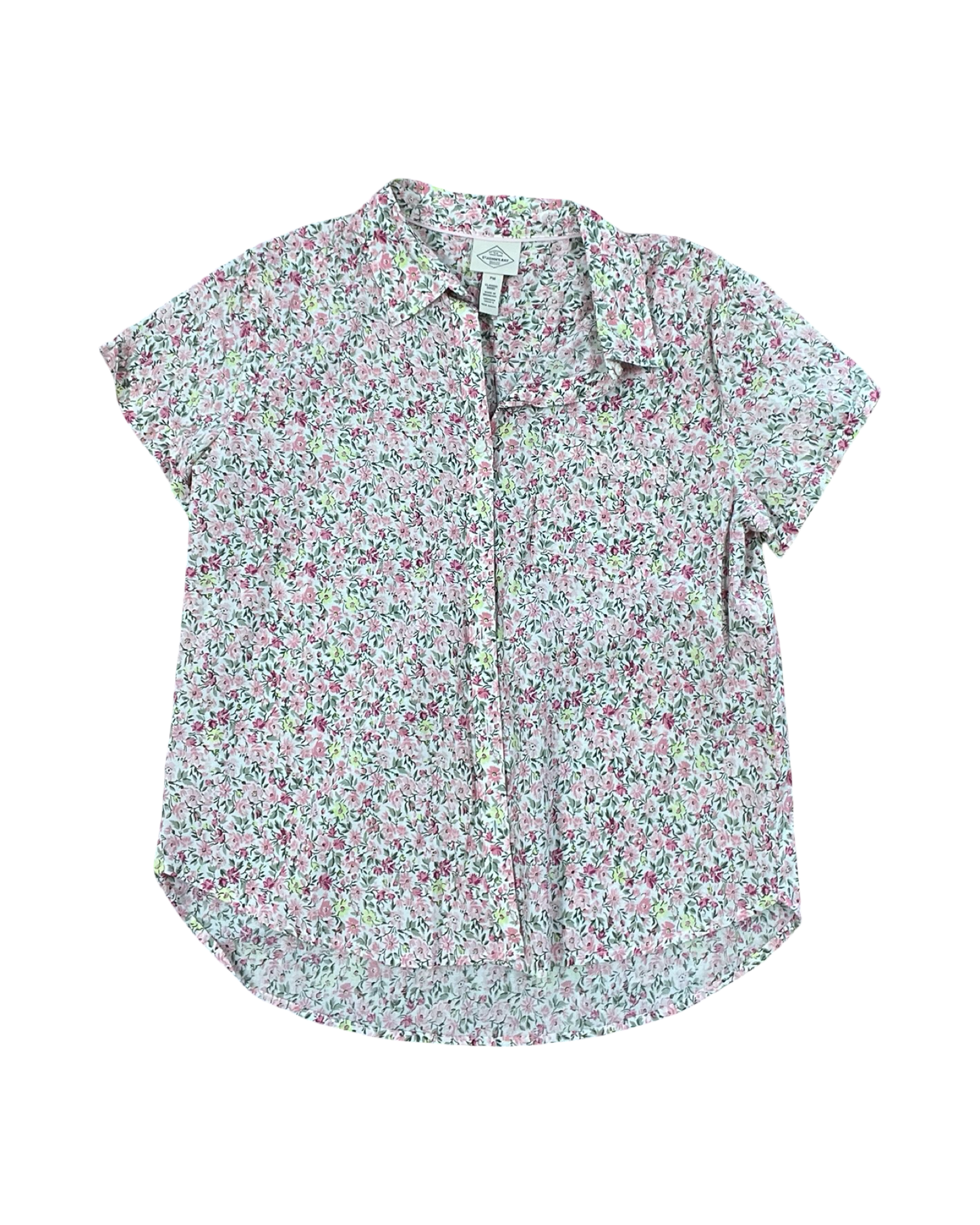 Blouse Ss By St Johns Bay In Pink, Size:Mp