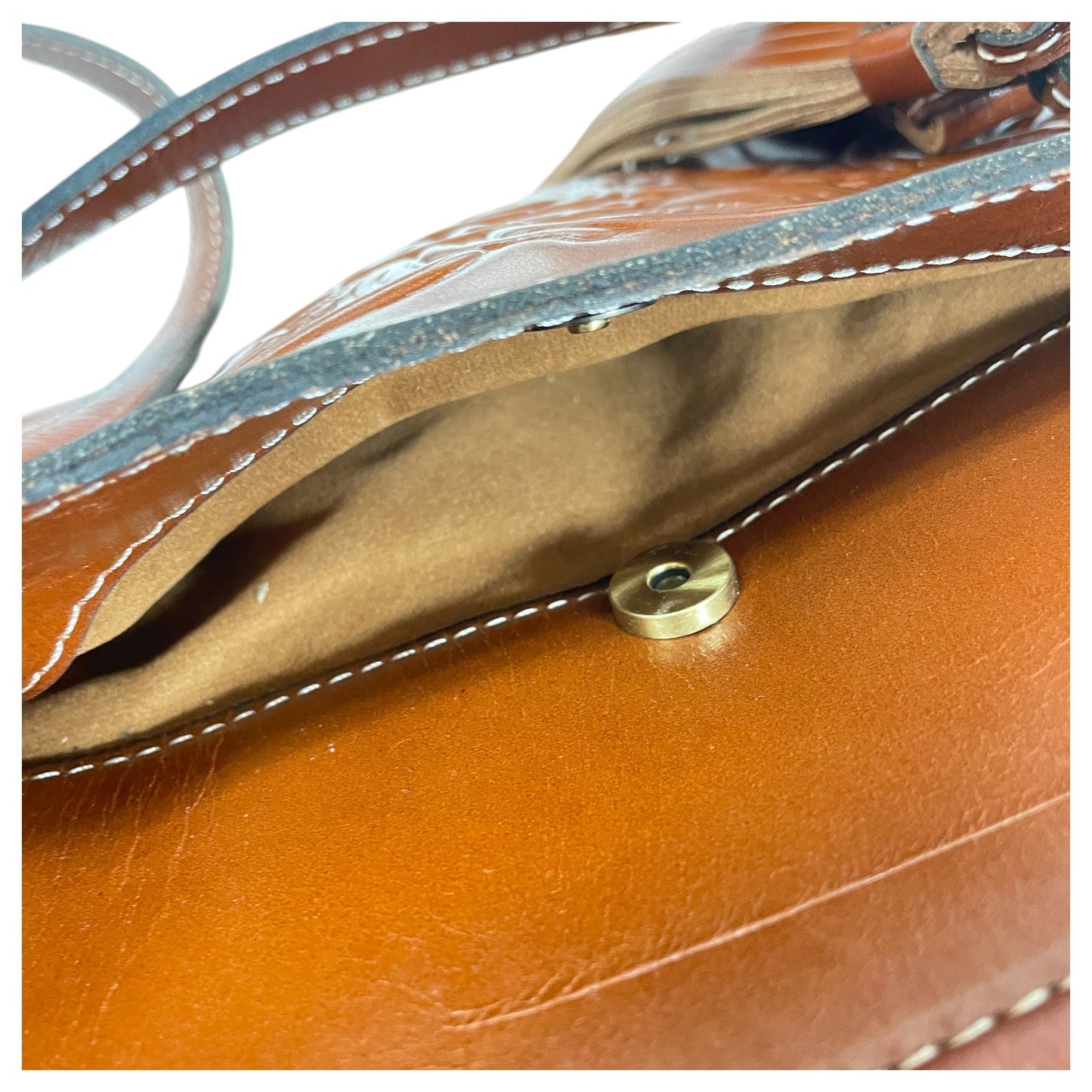 Crossbody Designer By Patricia Nash In Brown, Size:Medium