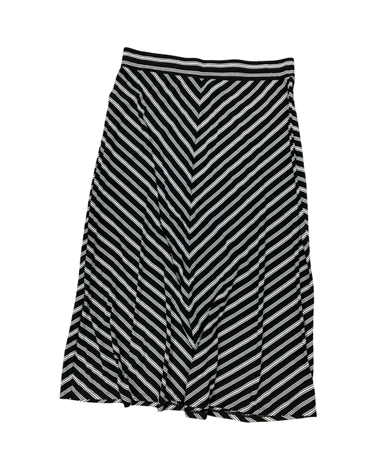 Skirt Maxi By Faded Glory In Black & White, Size:2X
