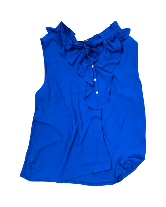 Top Sleeveless By Loft In Blue, Size:L