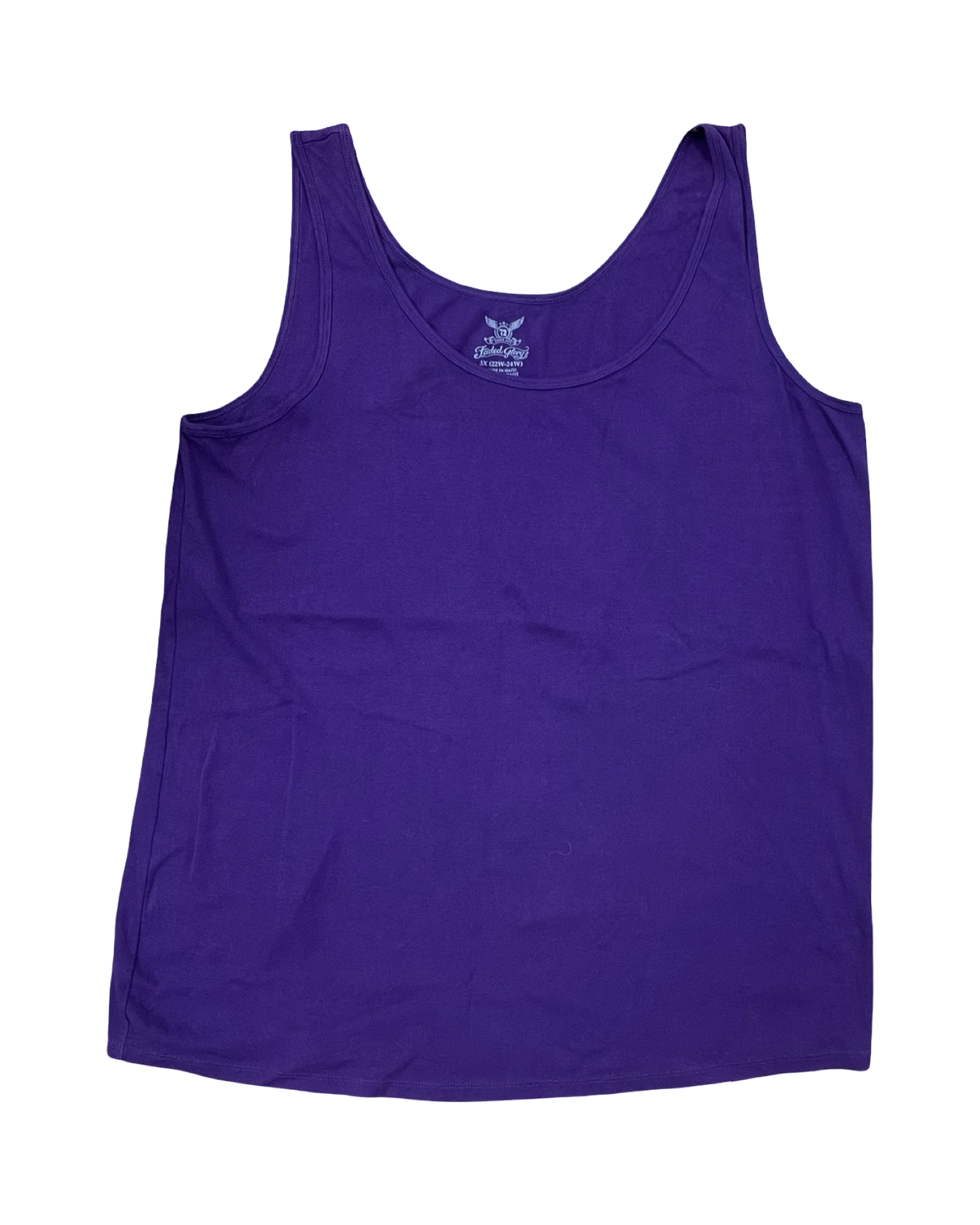 Tank Top By Faded Glory In Purple, Size:3X