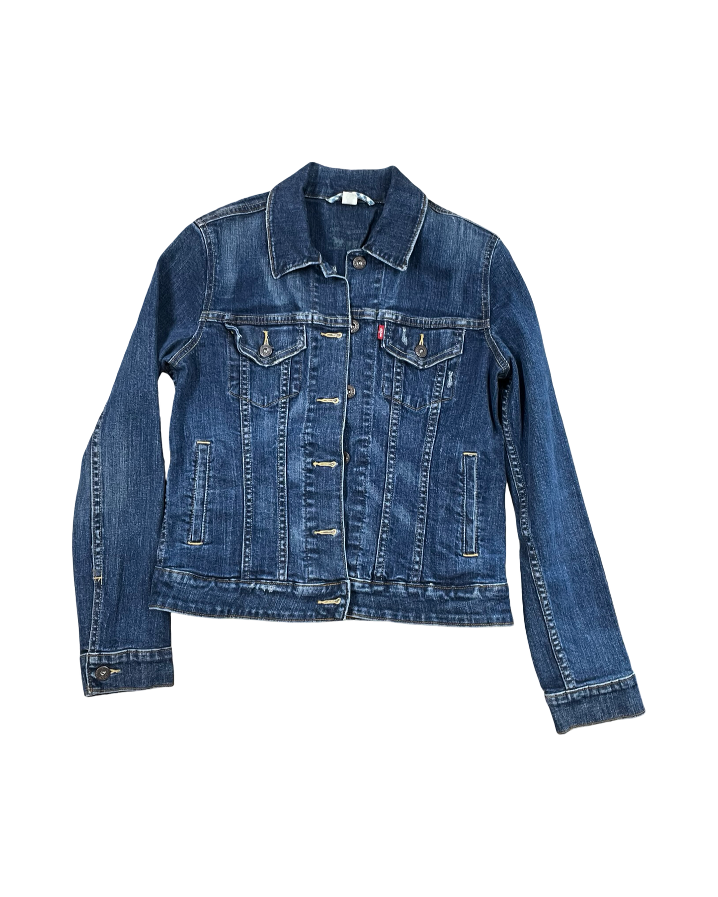 Jacket Denim By Levis In Blue Denim, Size:M