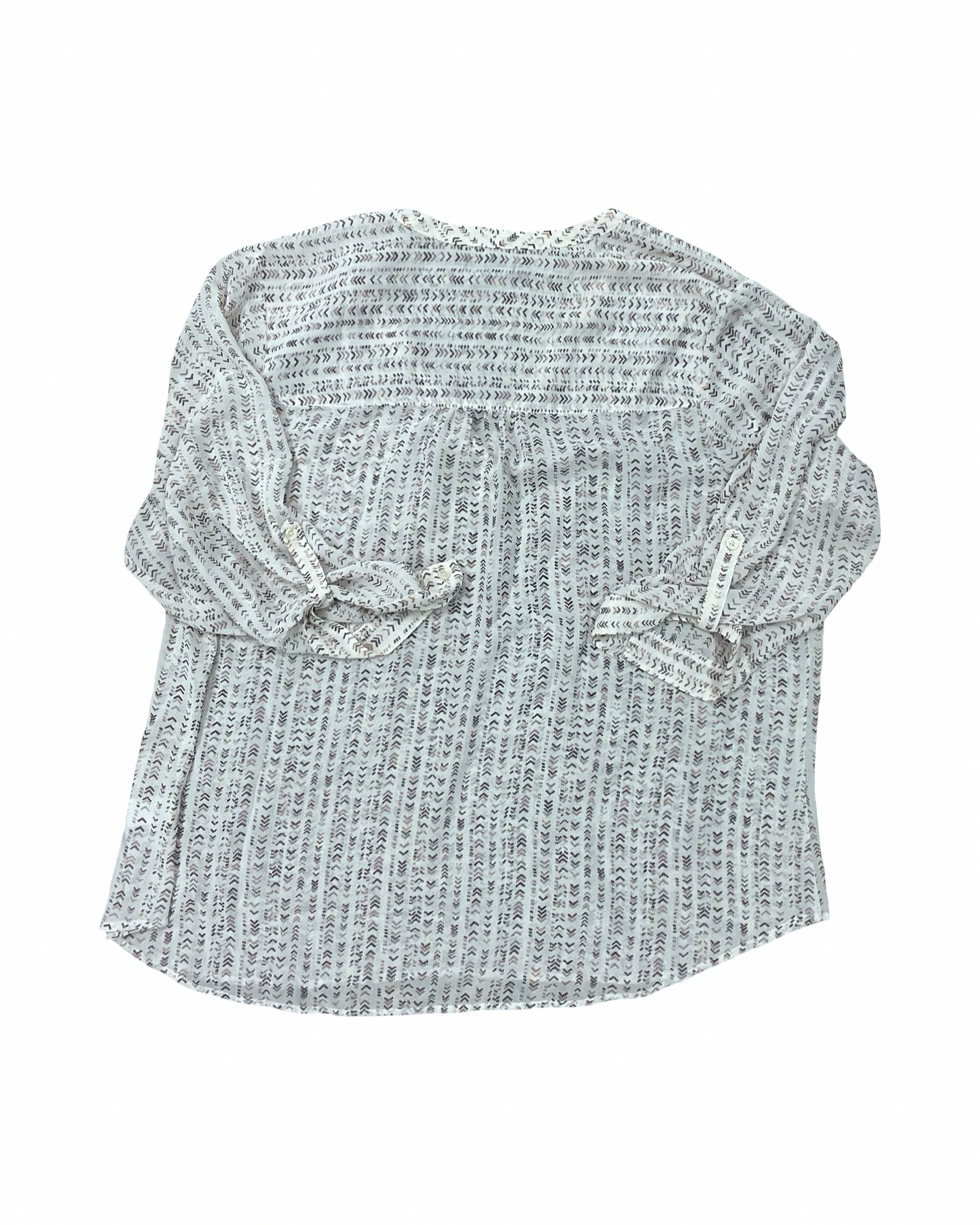 Blouse Ls By Maurices In Cream, Size:22