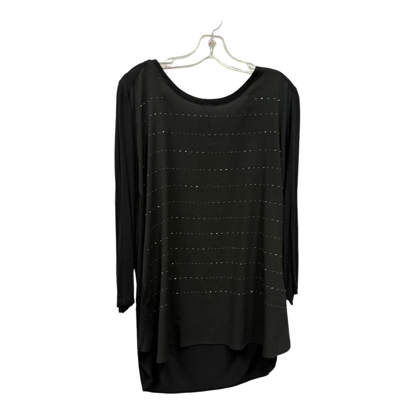 Top Ls By Apt 9 In Black, Size:2X