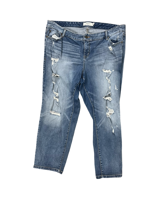 Jeans Skinny By Torrid In Blue Denim, Size:20