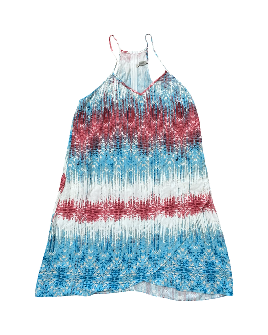 Dress Casual Short By Ariat In Blue & Red & White, Size:M