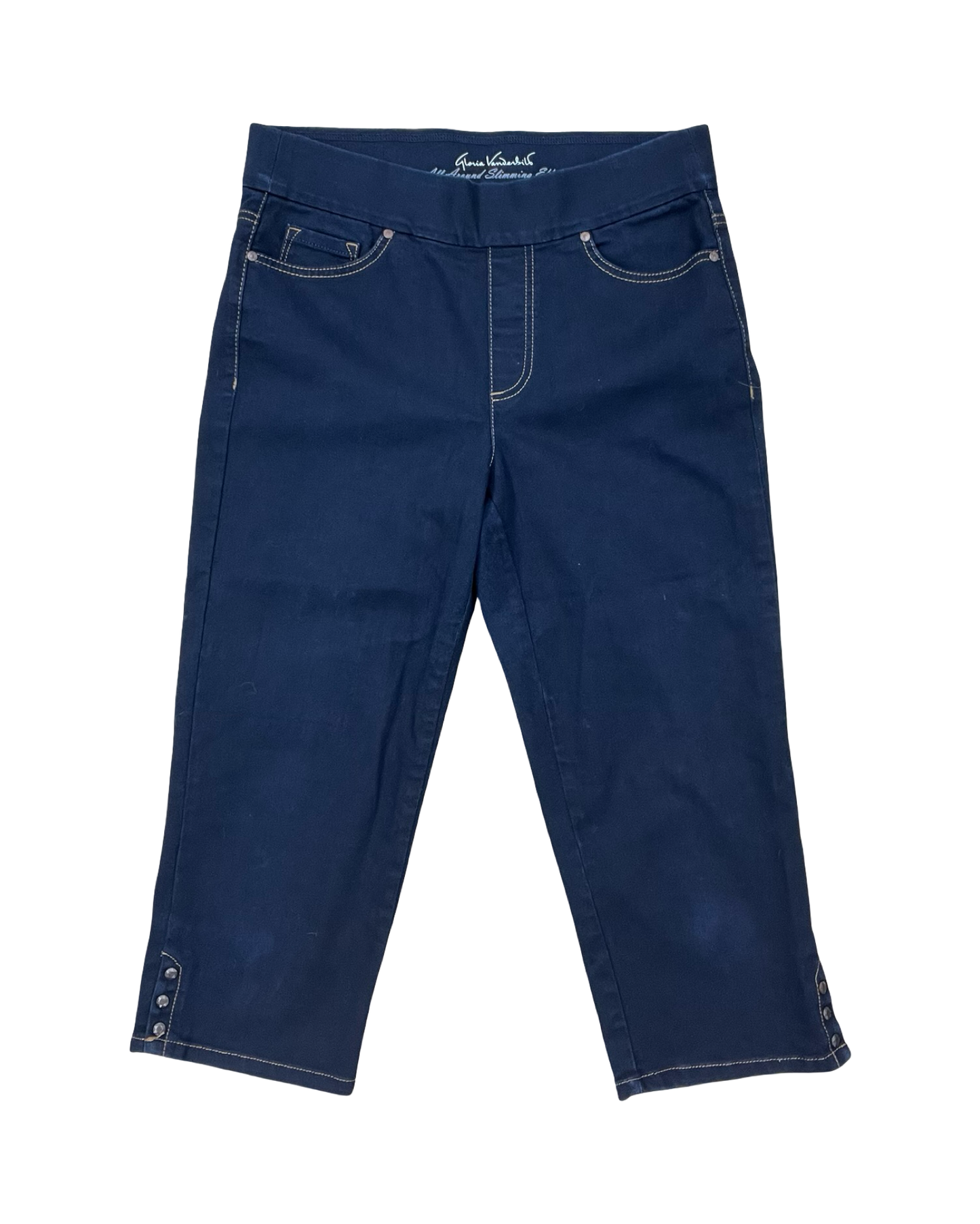 Jeans Cropped By Gloria Vanderbilt In Blue Denim, Size:10