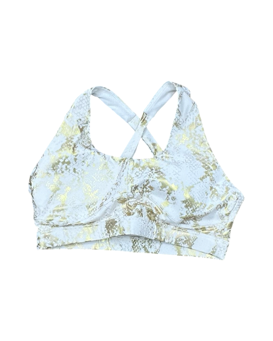 Athletic Bra By Clothes Mentor In Gold & Tan, Size:M