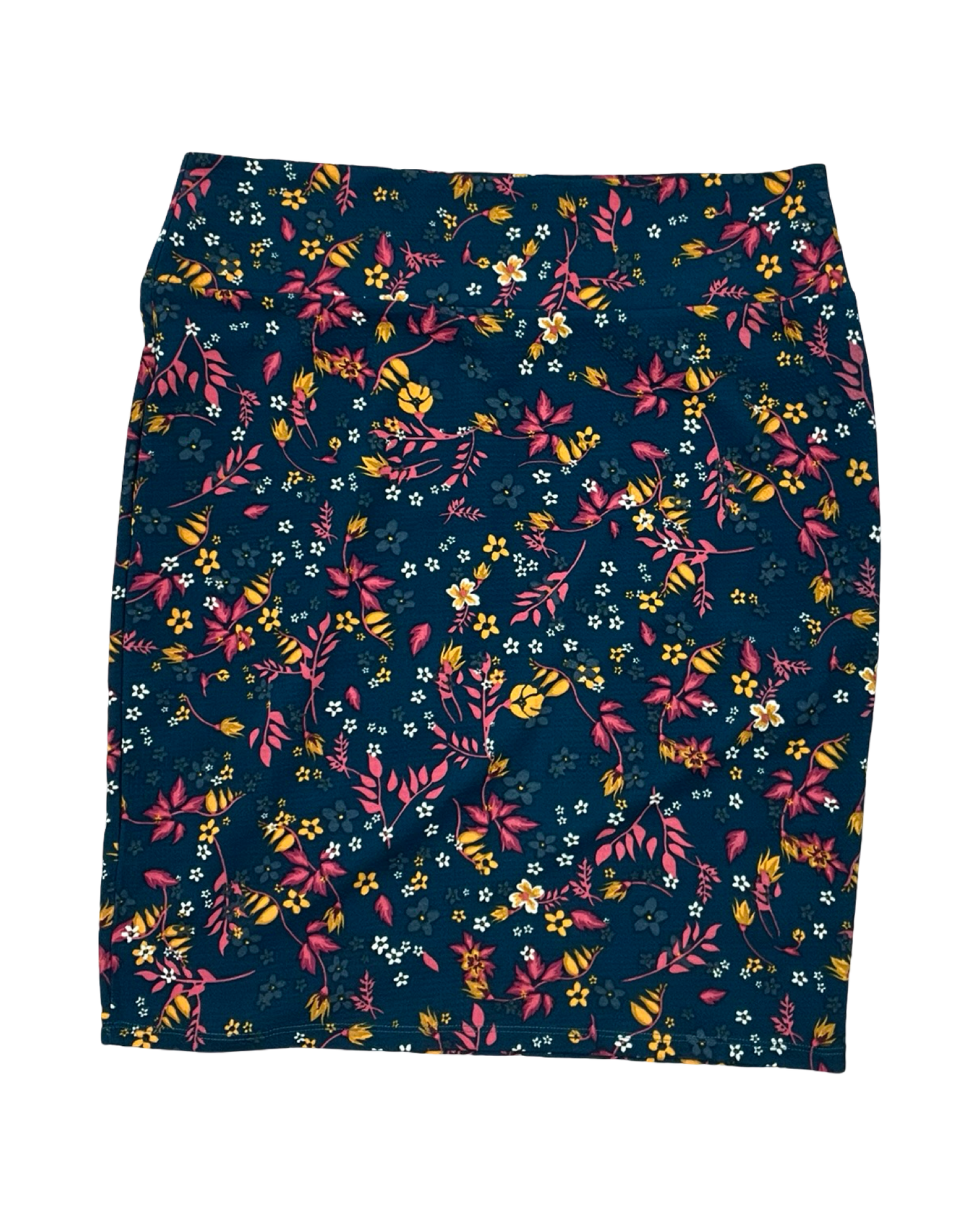 Skirt Midi By Lularoe In Green & Pink, Size:Xl