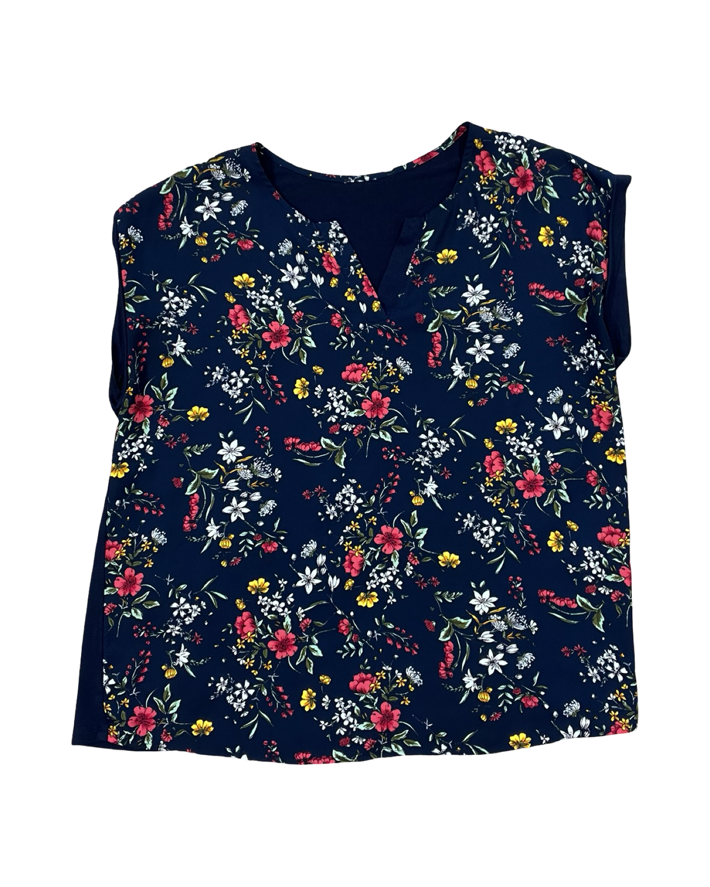 Top Ss By Clothes Mentor In Navy, Size:L