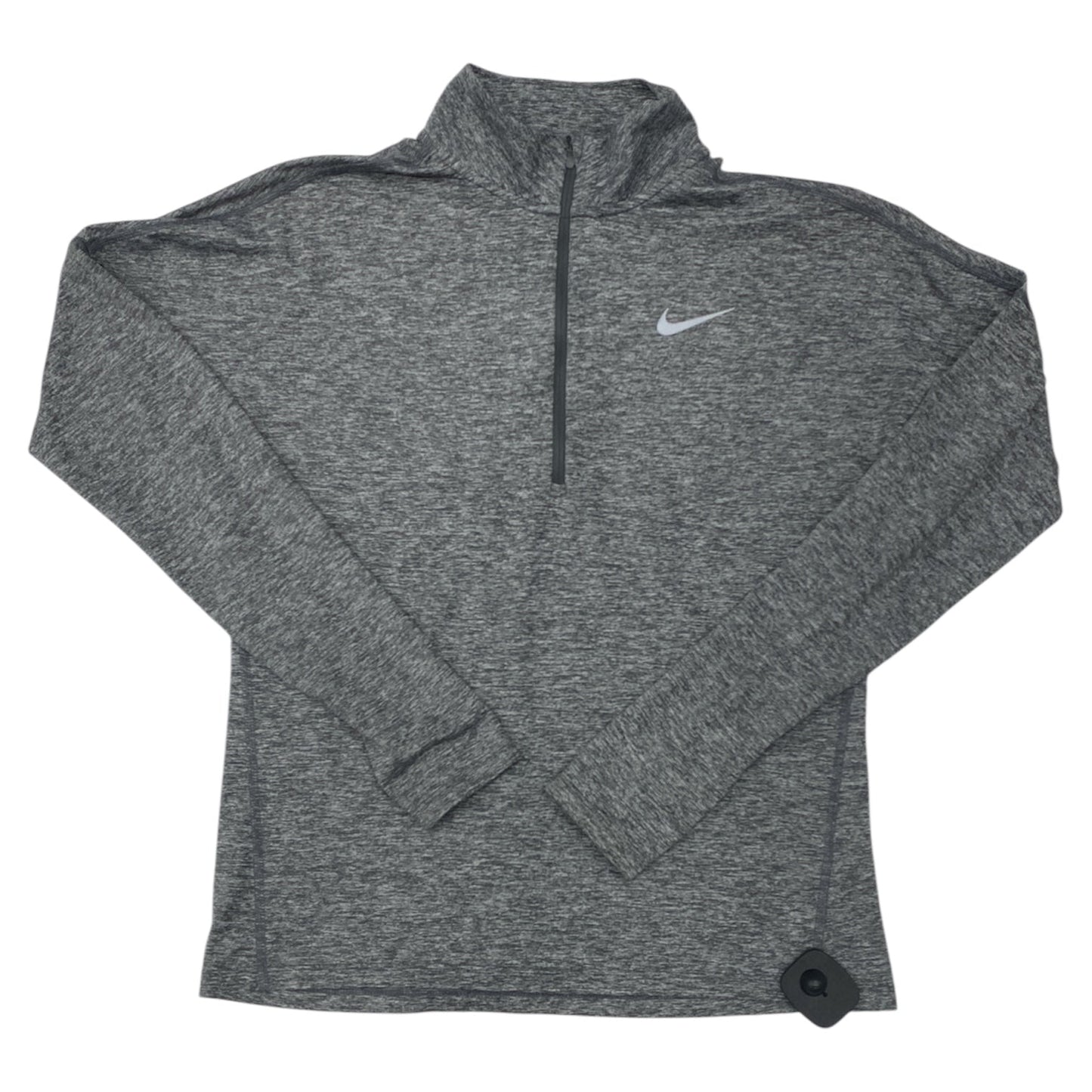 Athletic Top Ls Collar By Nike In Grey, Size:S