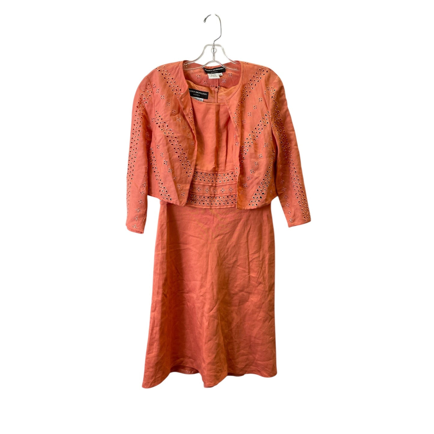 Dress Casual Short By Donna Morgan In Coral, Size:8P