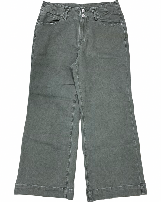 Jeans Wide Leg By Clothes Mentor In Green Denim, Size:14
