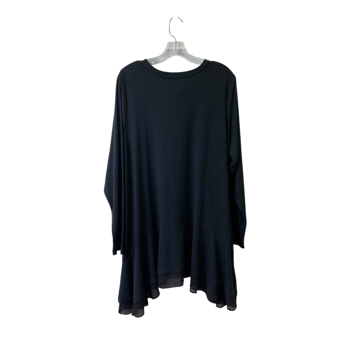 Tunic 3/4 Sleeve By Logo In Black, Size:2X