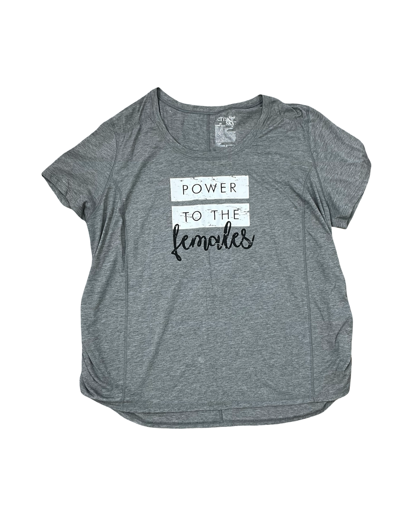 Top Ss By Terra & Sky In Grey, Size:2X