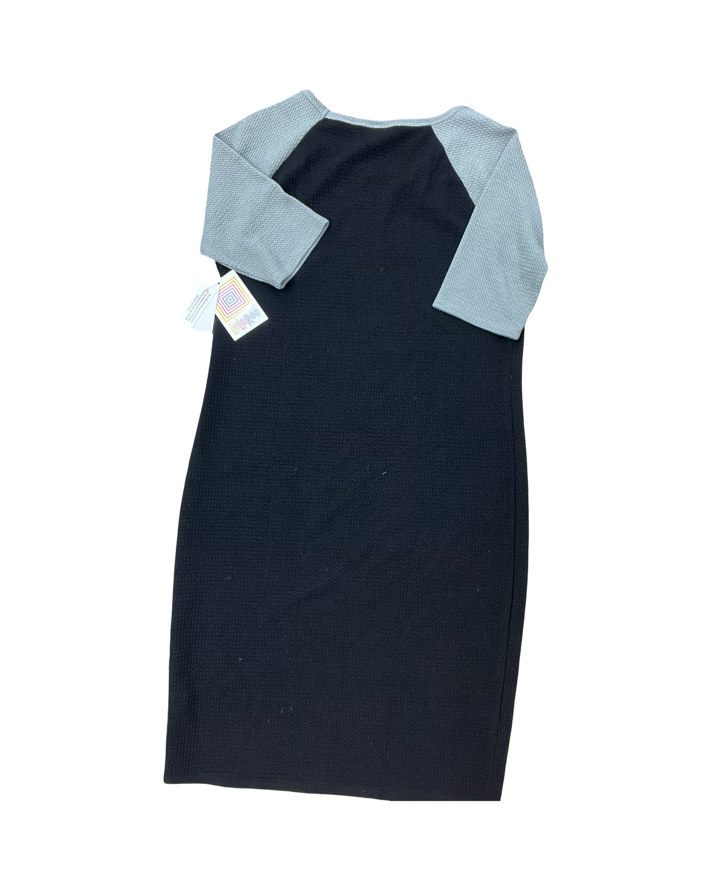 Dress Casual Midi By Lularoe In Black & Grey, Size:Xl