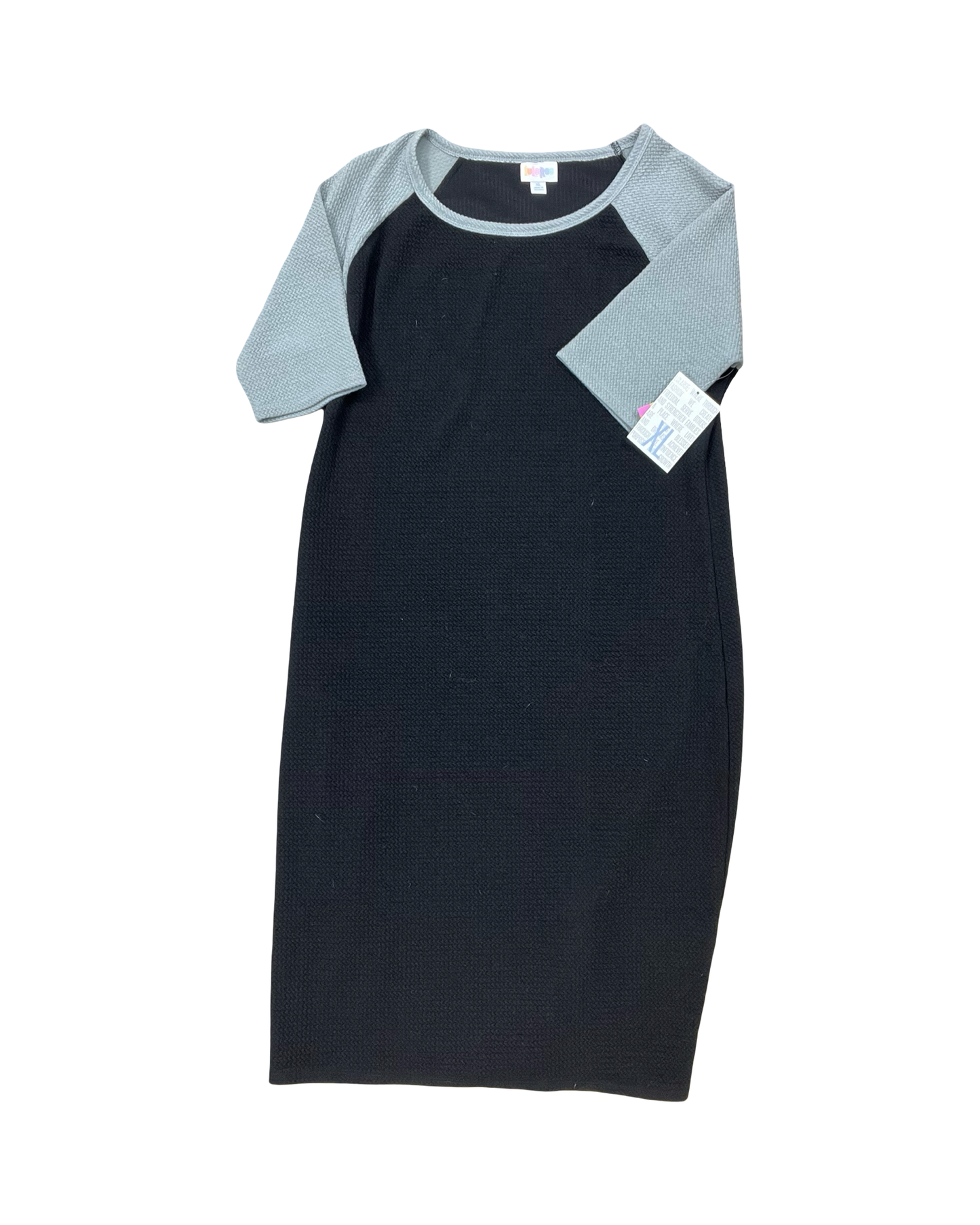 Dress Casual Midi By Lularoe In Black & Grey, Size:Xl