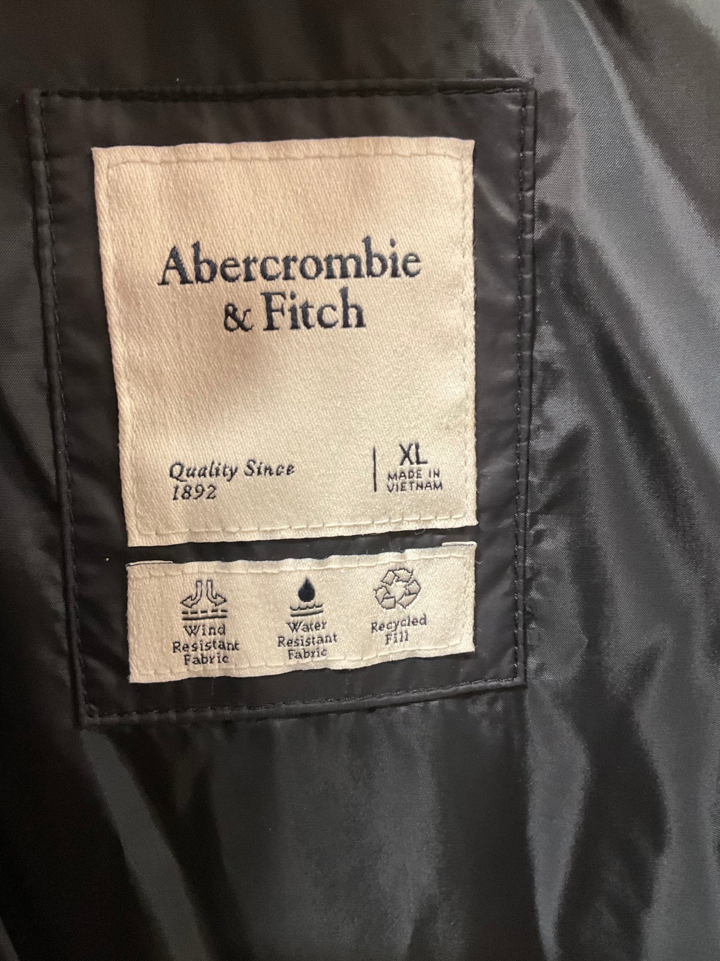 Coat Puffer & Quilted By Abercrombie And Fitch In Black, Size: Xl