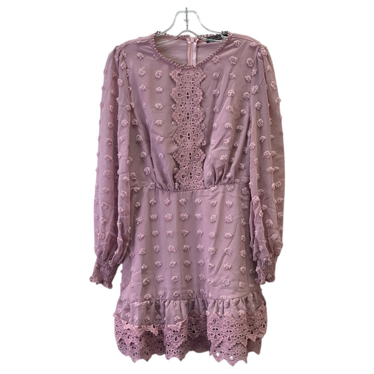 Dress Party Short By Simplee in Pink, Size:M