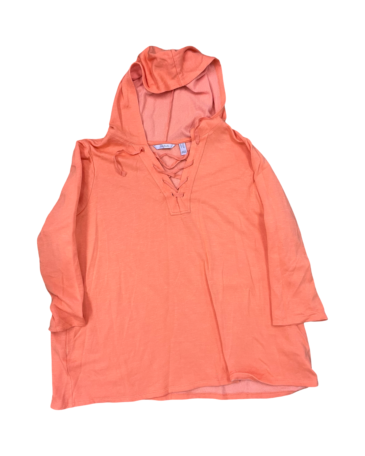 Sweatshirt Hoodie By Any Body In Orange, Size:2X