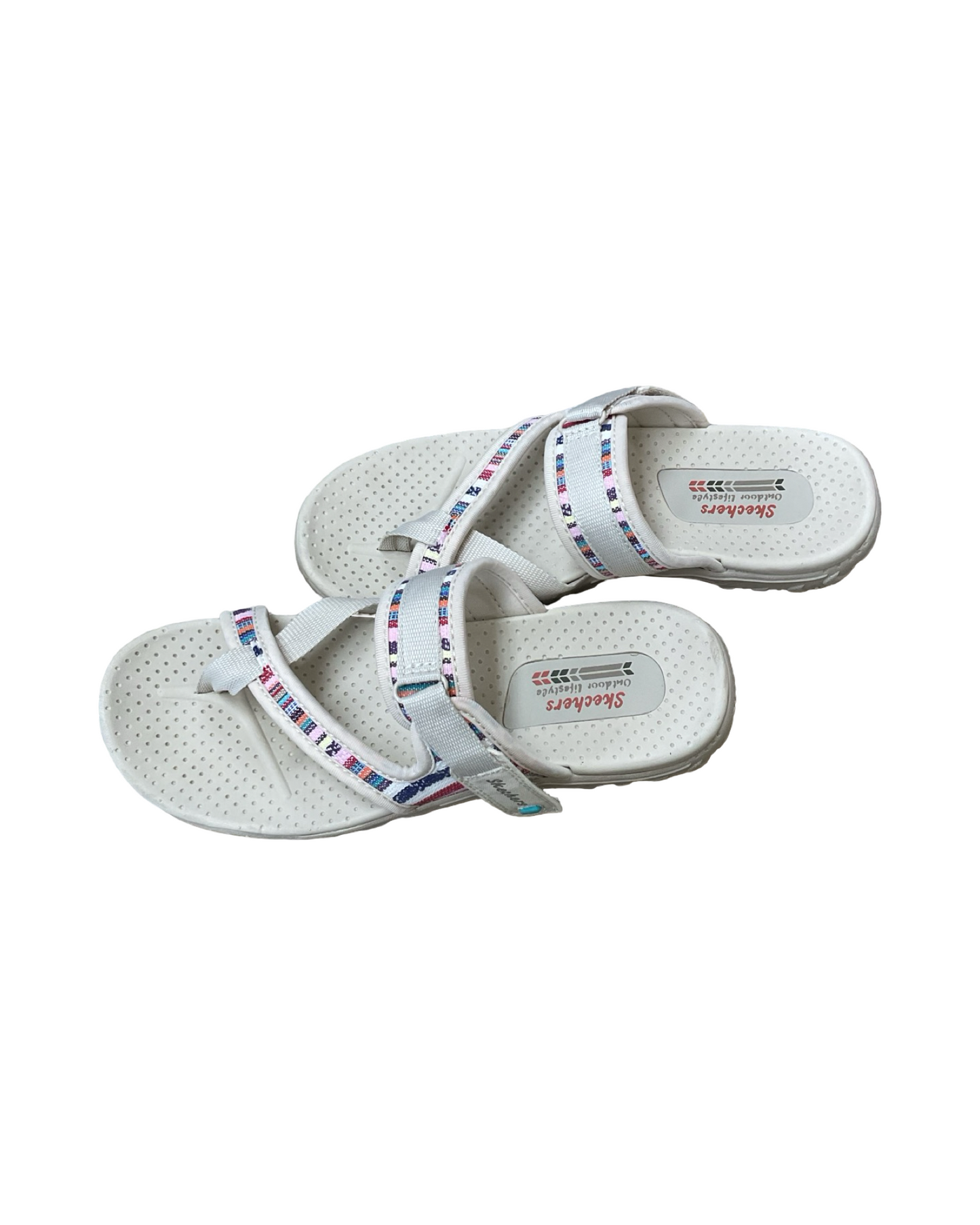 Sandals Flats By Skechers In Cream, Size:8.5