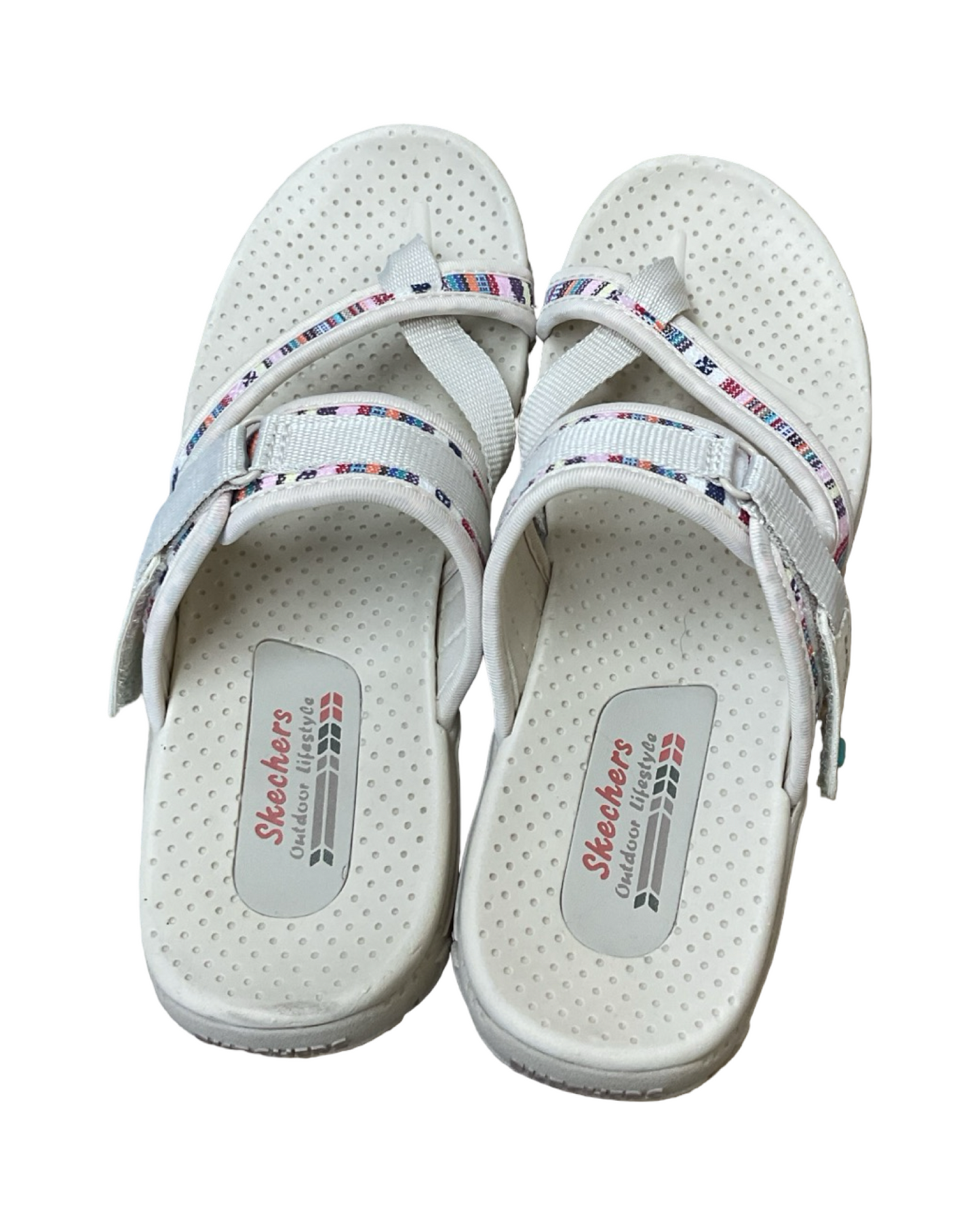 Sandals Flats By Skechers In Cream, Size:8.5