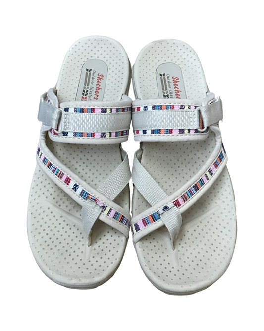 Sandals Flats By Skechers In Cream, Size:8.5