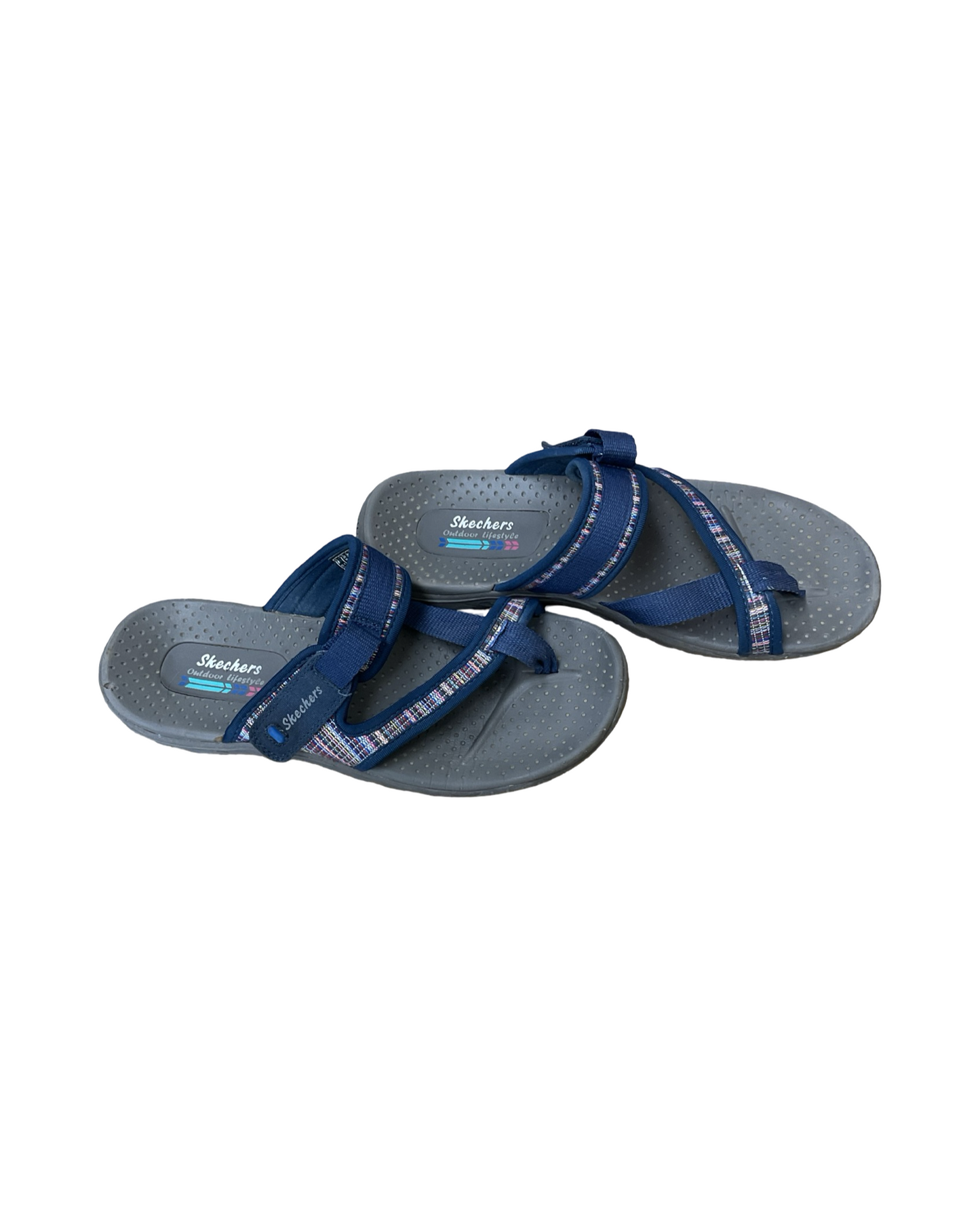 Sandals Flats By Skechers In Blue, Size:8.5