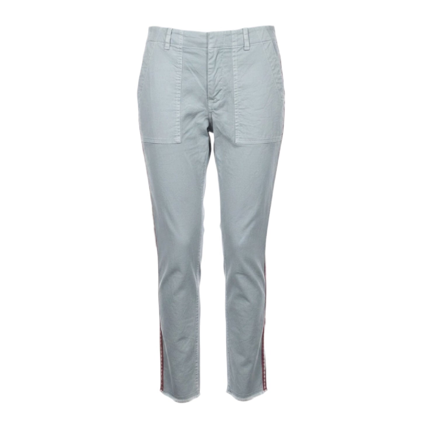Jenna Pants with Tape By Nili Lotan In Steel Blue & Ivory, Size: 00
