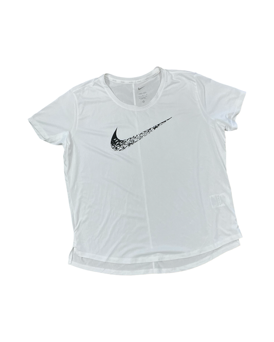 Athletic Top Ss By Nike In White, Size:L