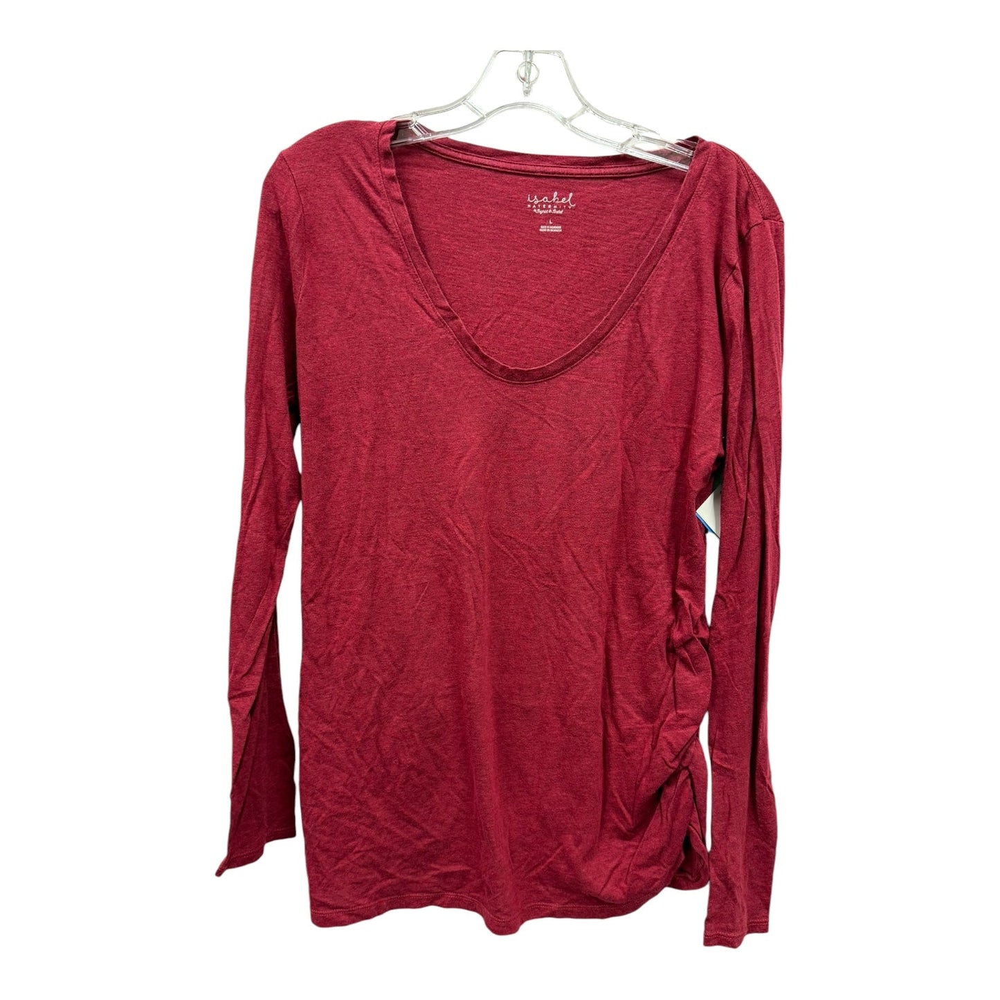 MAT TOP LS by ISABEL MATERNITY In RED, Size: L