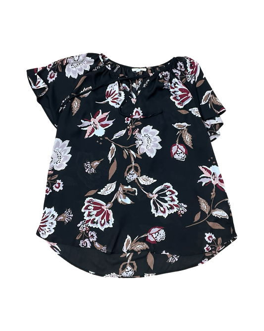 Blouse Ss By Maurices In Black, Size:Xl