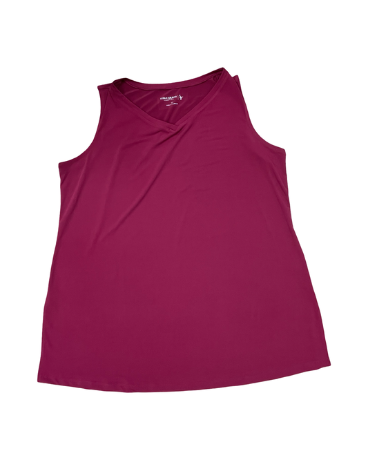 Top Cami By Susan Graver In Red, Size:1X