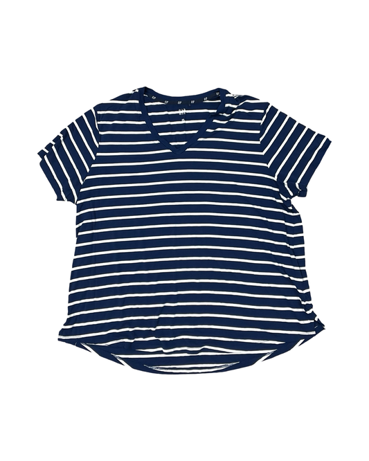 Top Ss By Gap In Blue & White, Size:1X