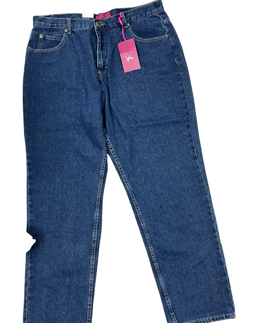 Jeans Straight By Clothes Mentor In Blue Denim, Size:16