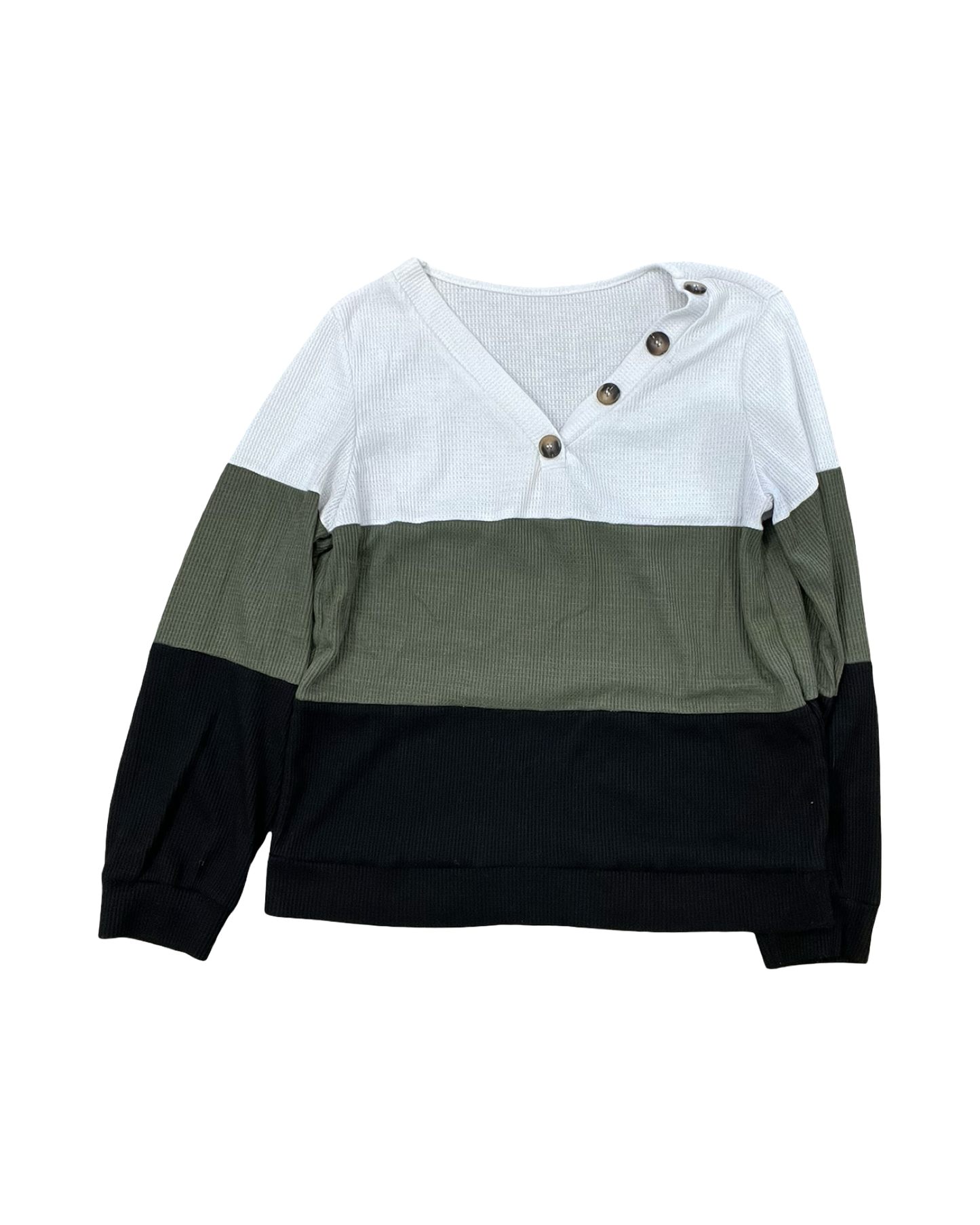 Top Ls By Shein In Green & White, Size:M