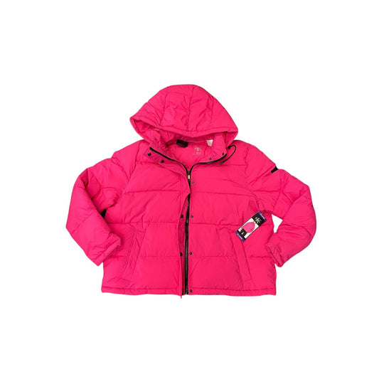 Jacket Puffer & Quilted By Calvin Klein In Pink, Size:Xxl