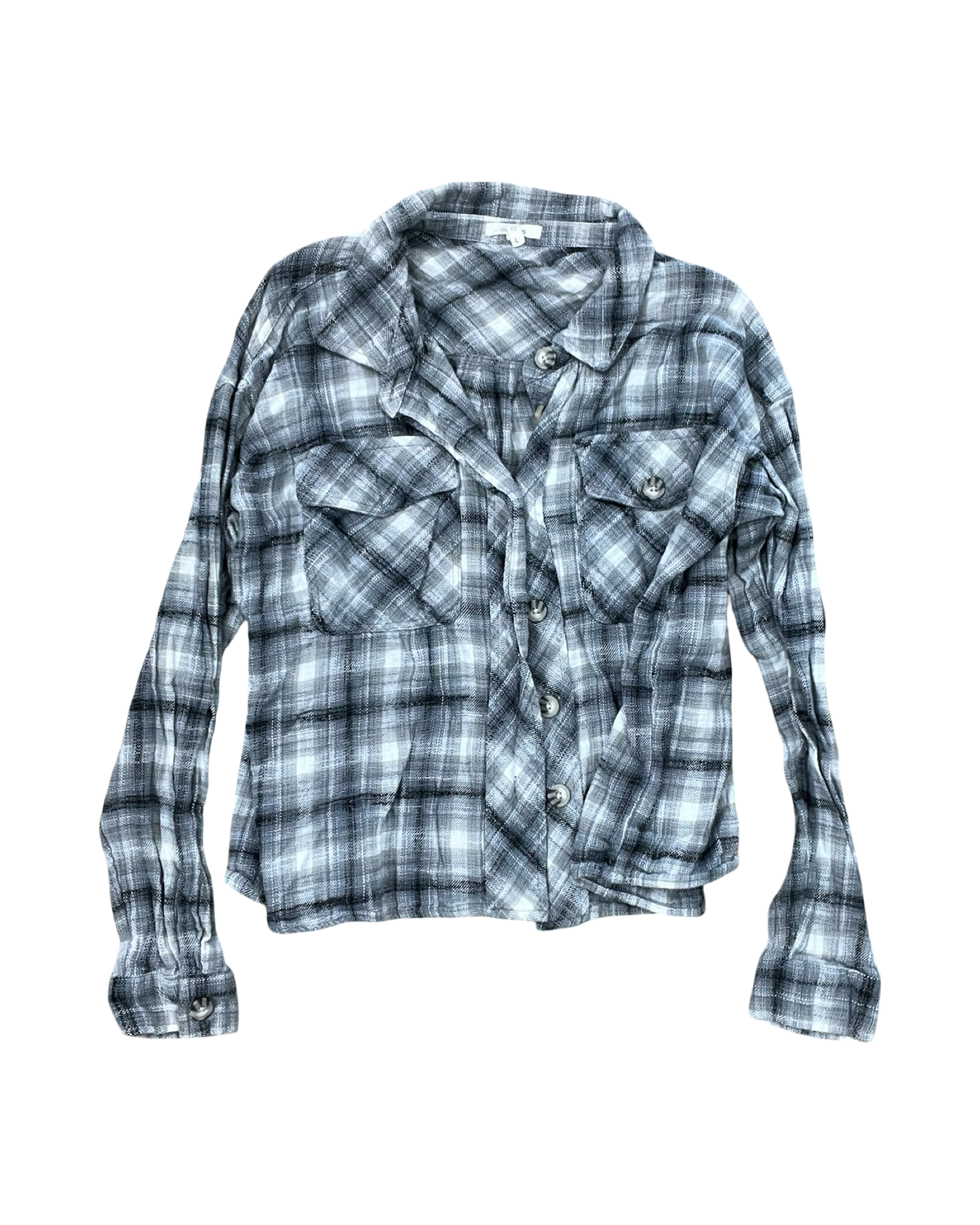 Blouse Ls By Maurices In Grey, Size:L