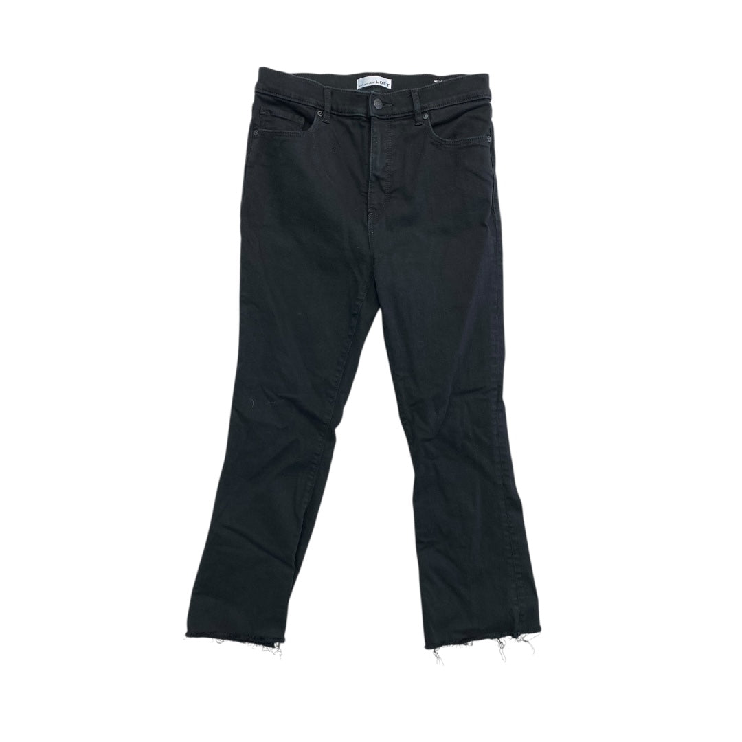 Jeans Straight By Loft In Black Denim, Size:6
