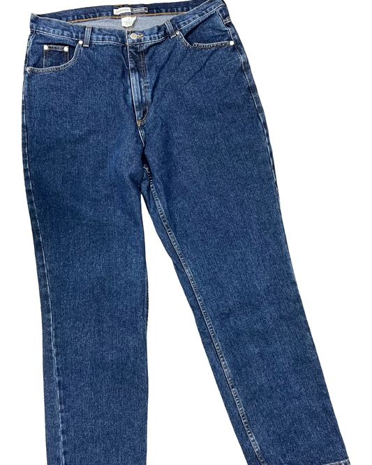 Jeans Straight By St Johns Bay In Blue Denim, Size:18
