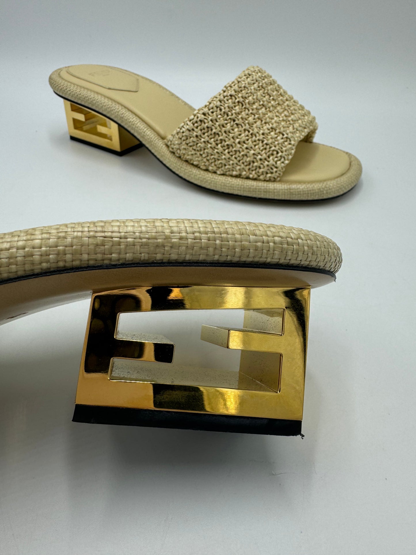 Fendi Lucca FF Logo Designer Luxury Shoes In Size: 7