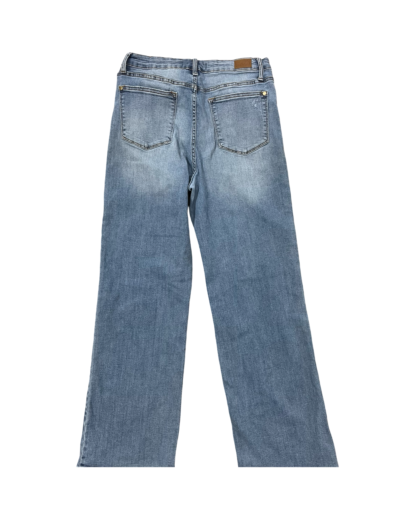 Jeans Straight By Judy Blue In Blue Denim, Size:12L