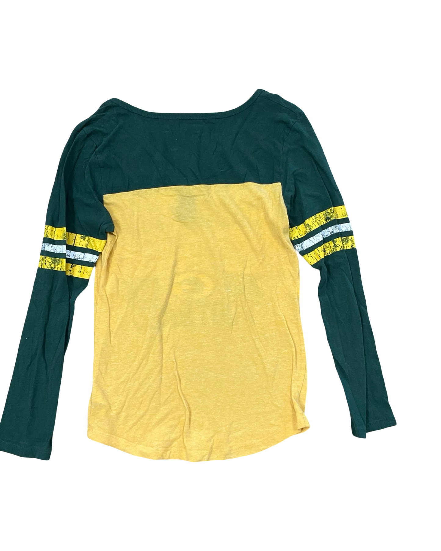 Top Ls By Nfl In Green & Yellow, Size:M