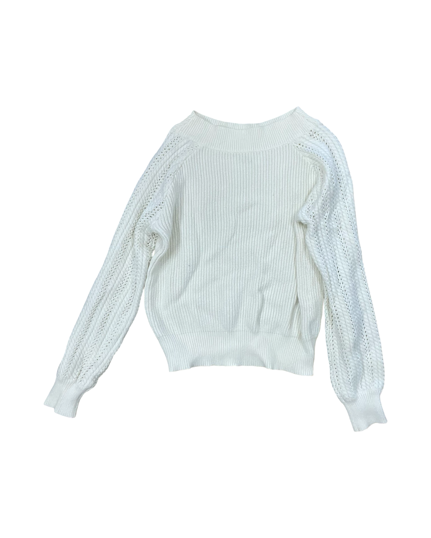 Sweater By Clothes Mentor In Cream, Size:M