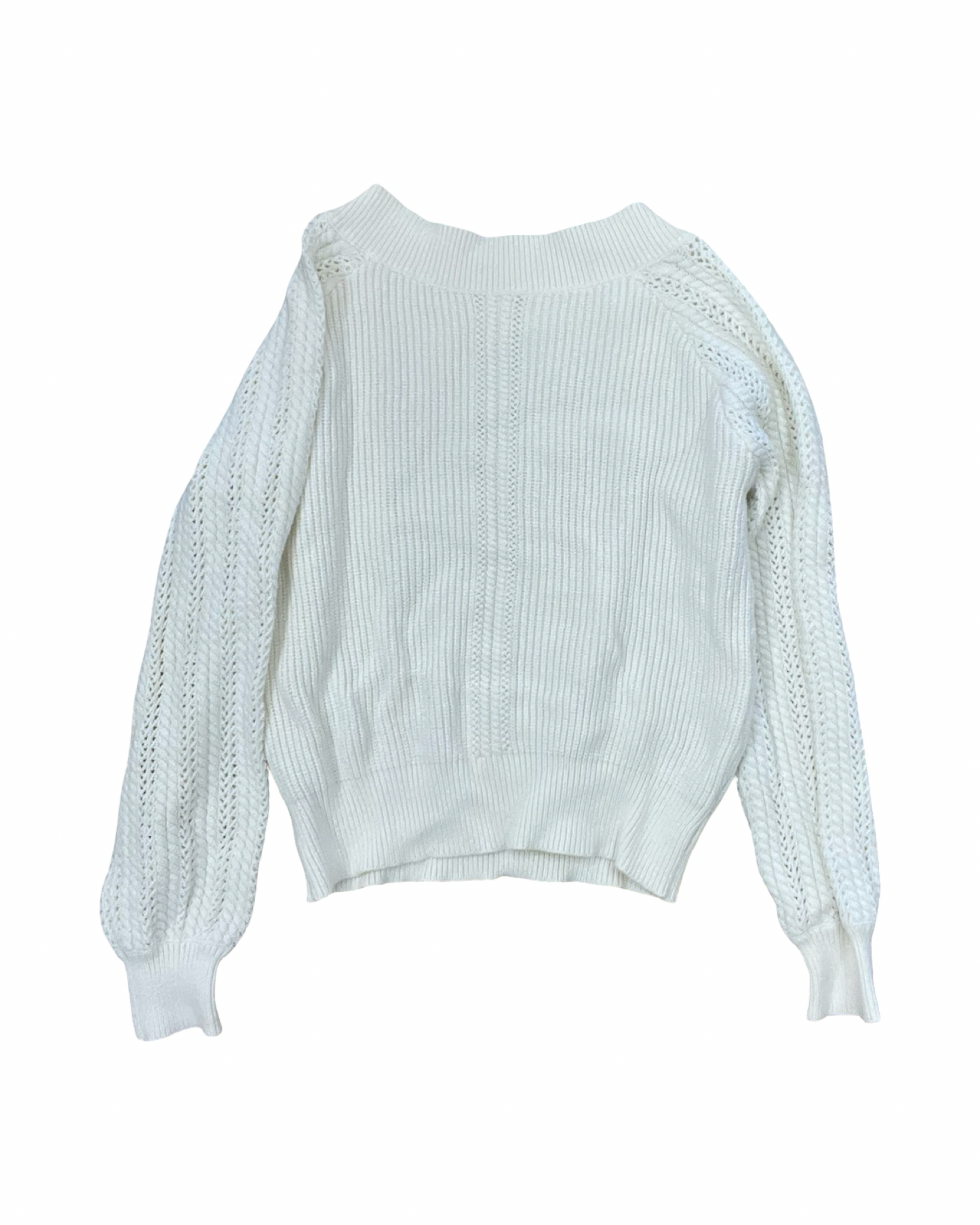 Sweater By Clothes Mentor In Cream, Size:M