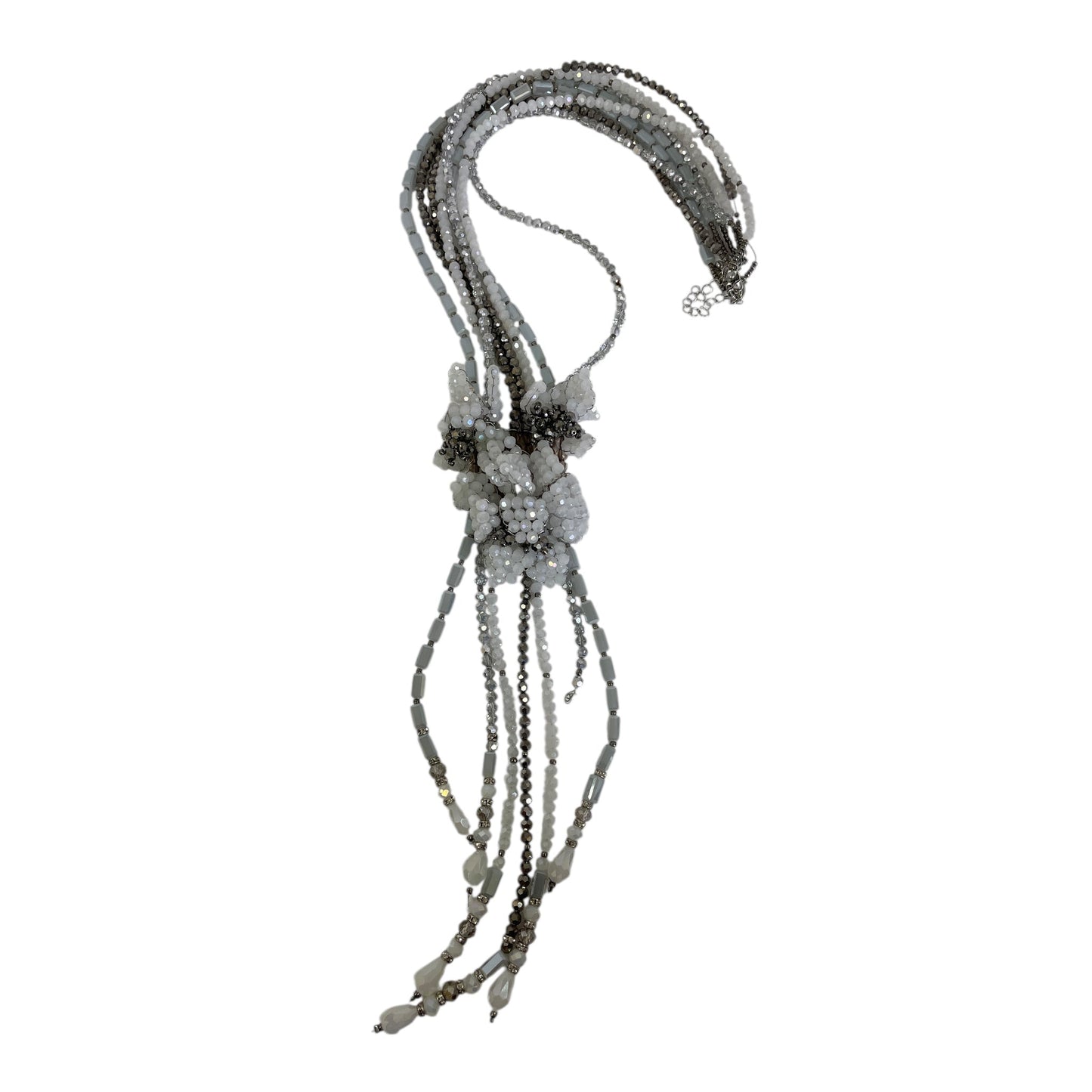 Necklace Set By Cme In Silver & White